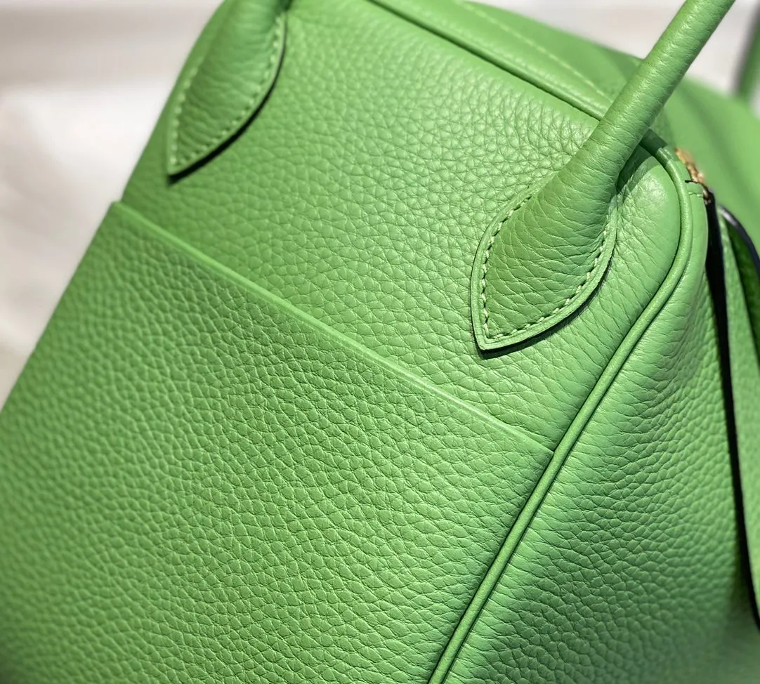 HM LINDY 30 BAG KELLY GREEN TAURILLON CLEMENCE LEATHER