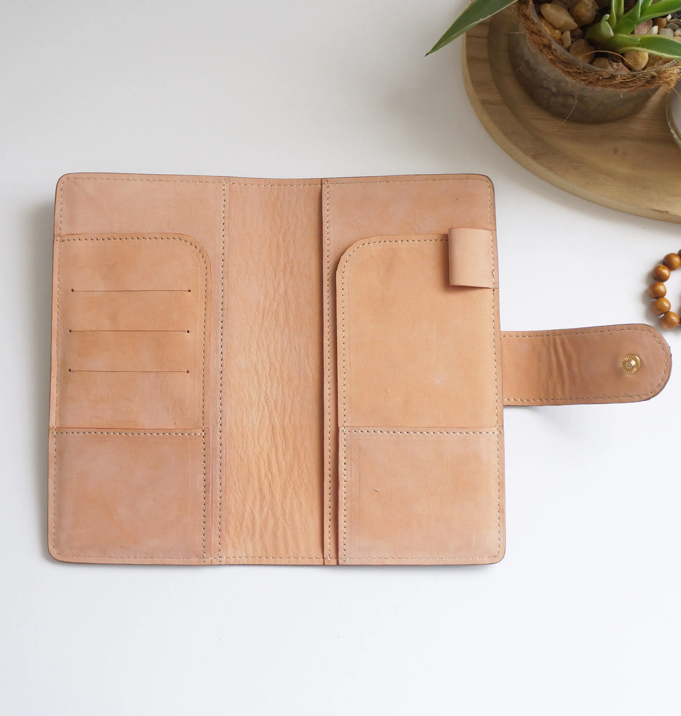 Hobonichi Mega Cover clear front - Spiced Cider/Velvet Peachy Pink