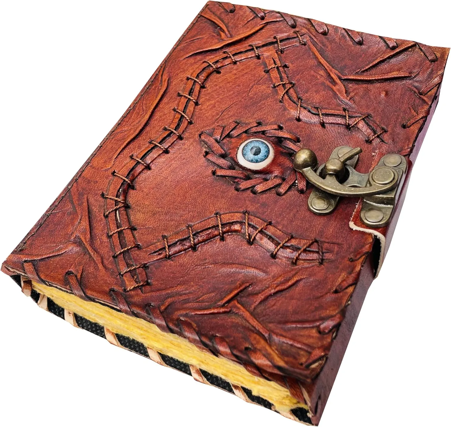 Hocus Pocus Book Of Spells, Grimoire Spell Books With Real Spells, Prop Halloween Decorations Decor, Book Of Shadows Spell Book, Witchy Gifts For Women Spellbook Leather Bound Journal, Grimoire Witch (10x7, Hocus pocus design 1)