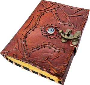 Hocus Pocus Book Of Spells, Grimoire Spell Books With Real Spells, Prop Halloween Decorations Decor, Book Of Shadows Spell Book, Witchy Gifts For Women Spellbook Leather Bound Journal, Grimoire Witch (10x7, Hocus pocus design 1)