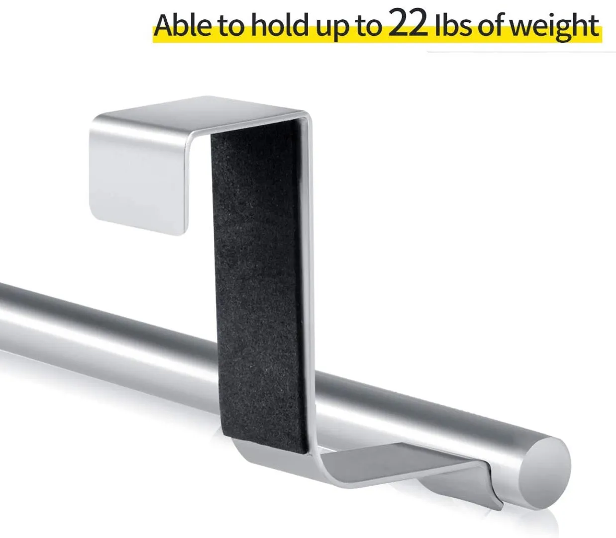 Homlly Over Cabinet Door Stainless Steel Towel Bar Holders (2pcs)