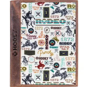 Hooey "Rodeo" Leather Notebook Cover- Brown
