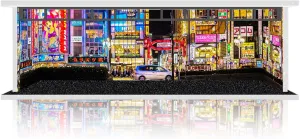 Hot Diecast Wheels Display Case - 1/64 Scale Die-cast Model Car Display Case with LED Light and Acrylic Cover, Hot Diecast Wheels Parking Garage Dioramas with 6 Parking Spaces