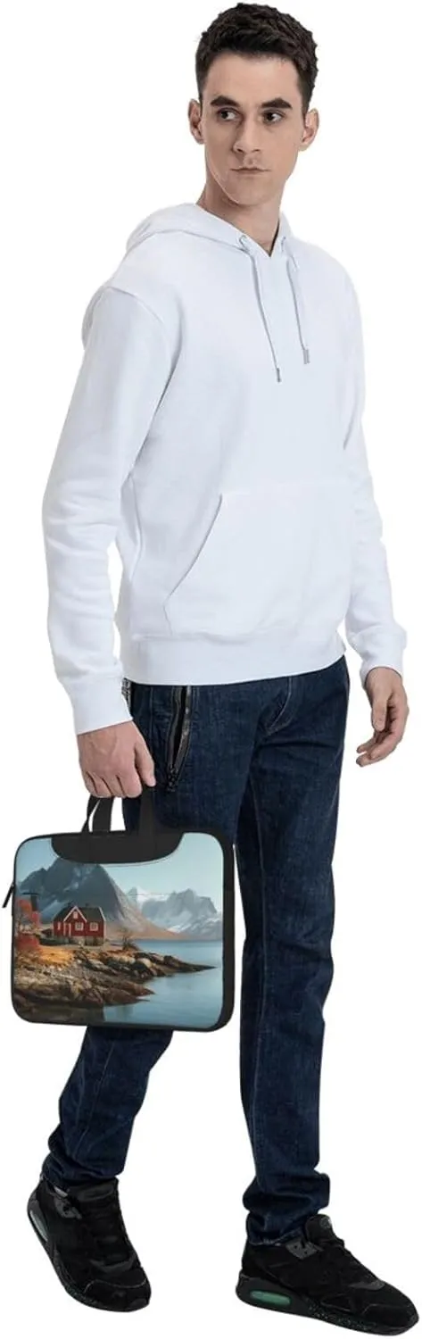 House near Mountains Laptop Bag Laptop Messenger Shoulder Bag Travel Computer Bag for Women Men