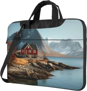 House near Mountains Laptop Bag Laptop Messenger Shoulder Bag Travel Computer Bag for Women Men