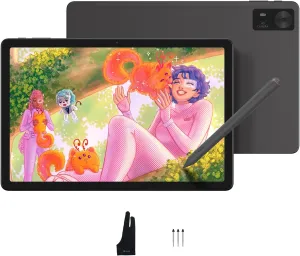 HUION Kamvas Slate 11 Android Tablet- 10.95" 90Hz Refresh Rate Anti-Glare Screen, 8GB RAM, 128GB 1TB Expandable Storage, Dual Camera,8000mAh Battery, Portable Design