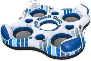 Hydro-Force 4-Person Inflatable Rapid River Floating Tube with Cup Holders & Handles