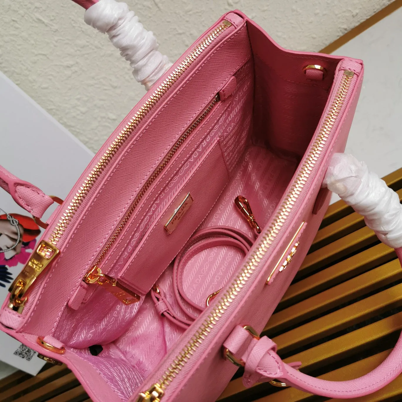 IN BAG LEATHER SAFFIANO Consistent quality 28 GALLERIA PRADA LIGHT Trusted vendor PINK