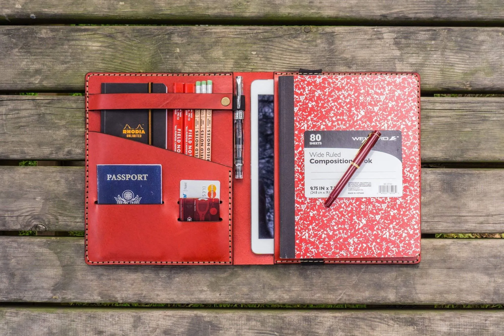 iPad Air/Pro & Extra Large Moleskine Cover - Red