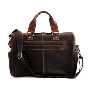 Jack Georges Voyager Zippered Briefcase With Front Flap Pocket