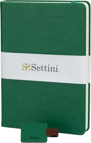 Journal Notebook for Writing, Vegan Leather Hardcover Notebook - Pen loop, Back Pockets & Lay-Flat design, 120 GSM A5 College ruled Bleed free Paper, Gift Set for Men and Women, Emerald Green - Father's Day Gift