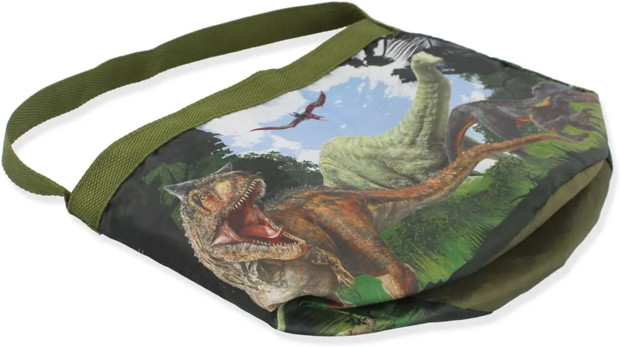 Jurassic World Dinosaurs Collapsible Nylon Basket Bucket Tote Bag