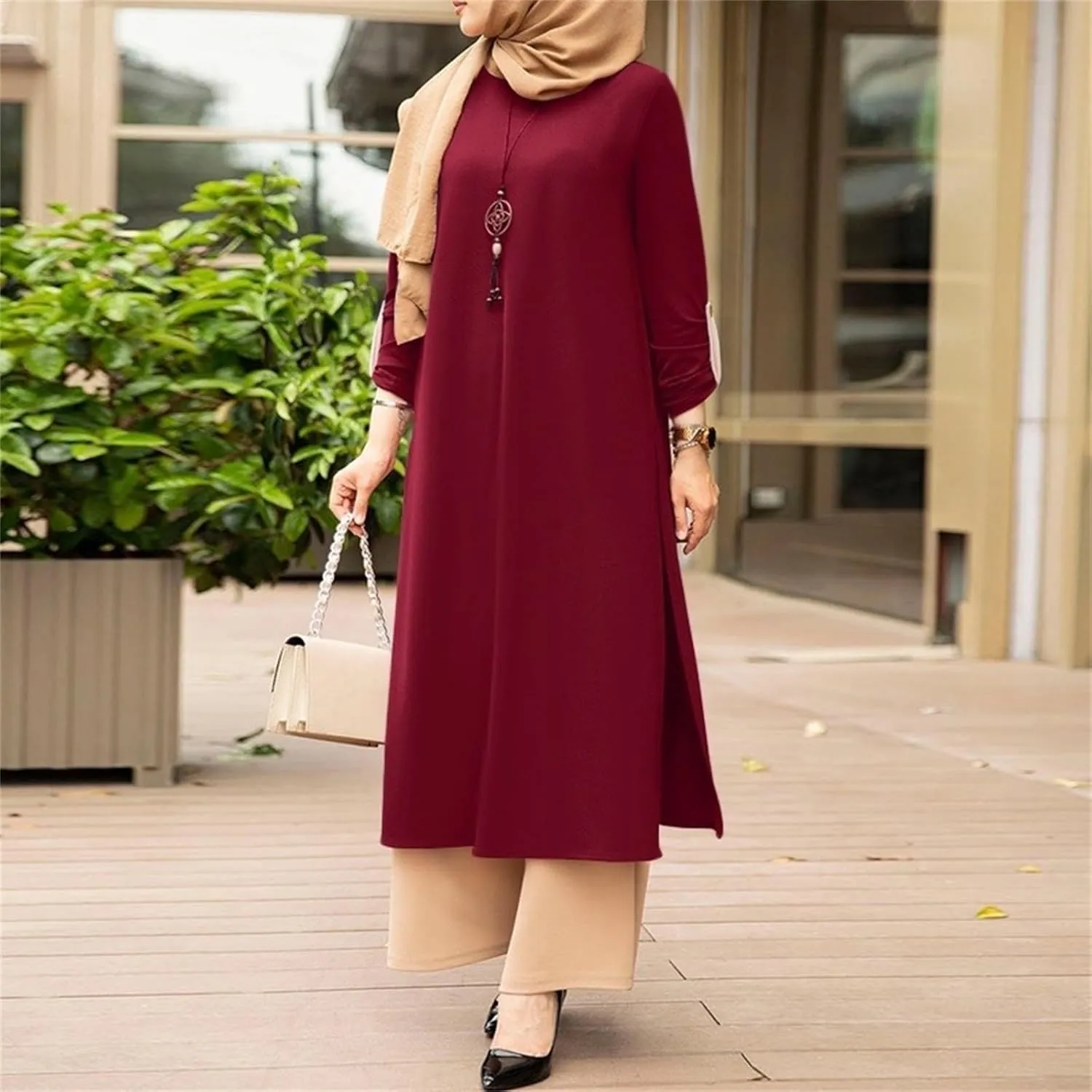 Kaftan Dresses for Women Button Up Long Maxi Dress with Belt Ramadan Abaya Long Gown Long Sleeve Pakistani Clothes