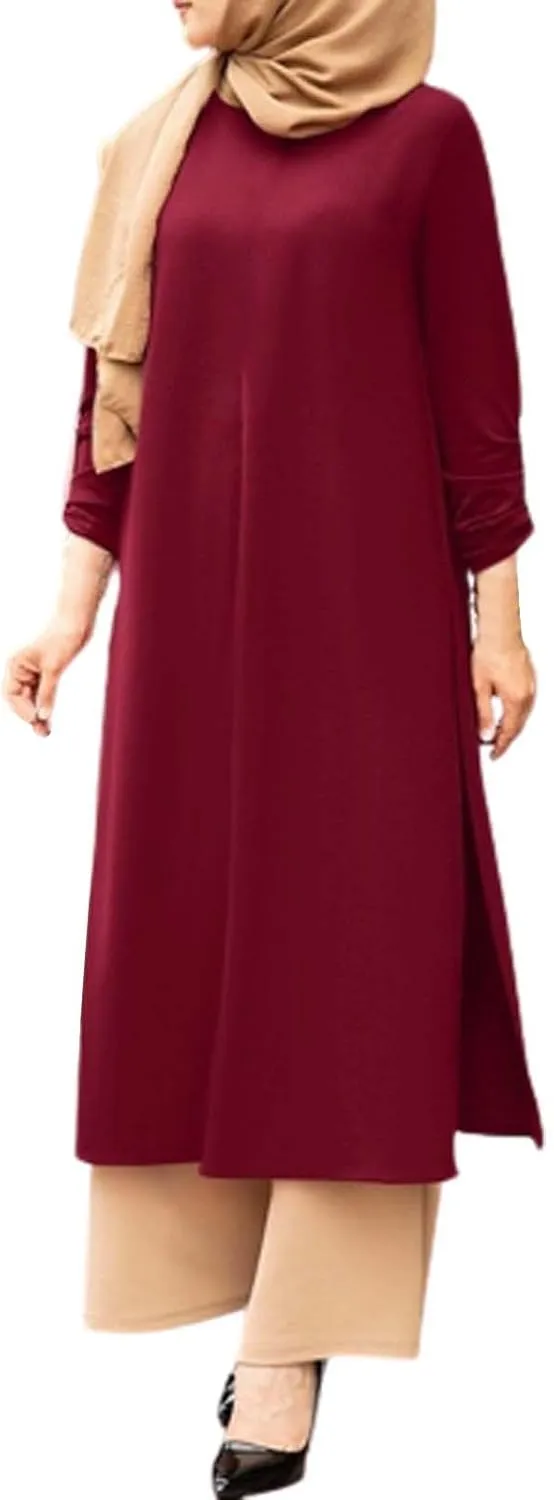 Kaftan Dresses for Women Button Up Long Maxi Dress with Belt Ramadan Abaya Long Gown Long Sleeve Pakistani Clothes