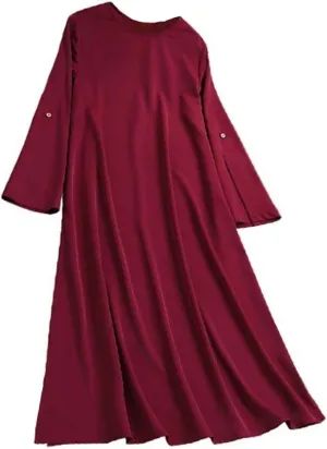 Kaftan Dresses for Women Button Up Long Maxi Dress with Belt Ramadan Abaya Long Gown Long Sleeve Pakistani Clothes