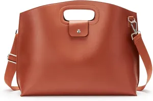 KALIDI Messenger Bag 16 Inch Slim Laptop Vegan Leather Briefcase Crossbody Tote for 15.6" Notebook Business Work Office Bag