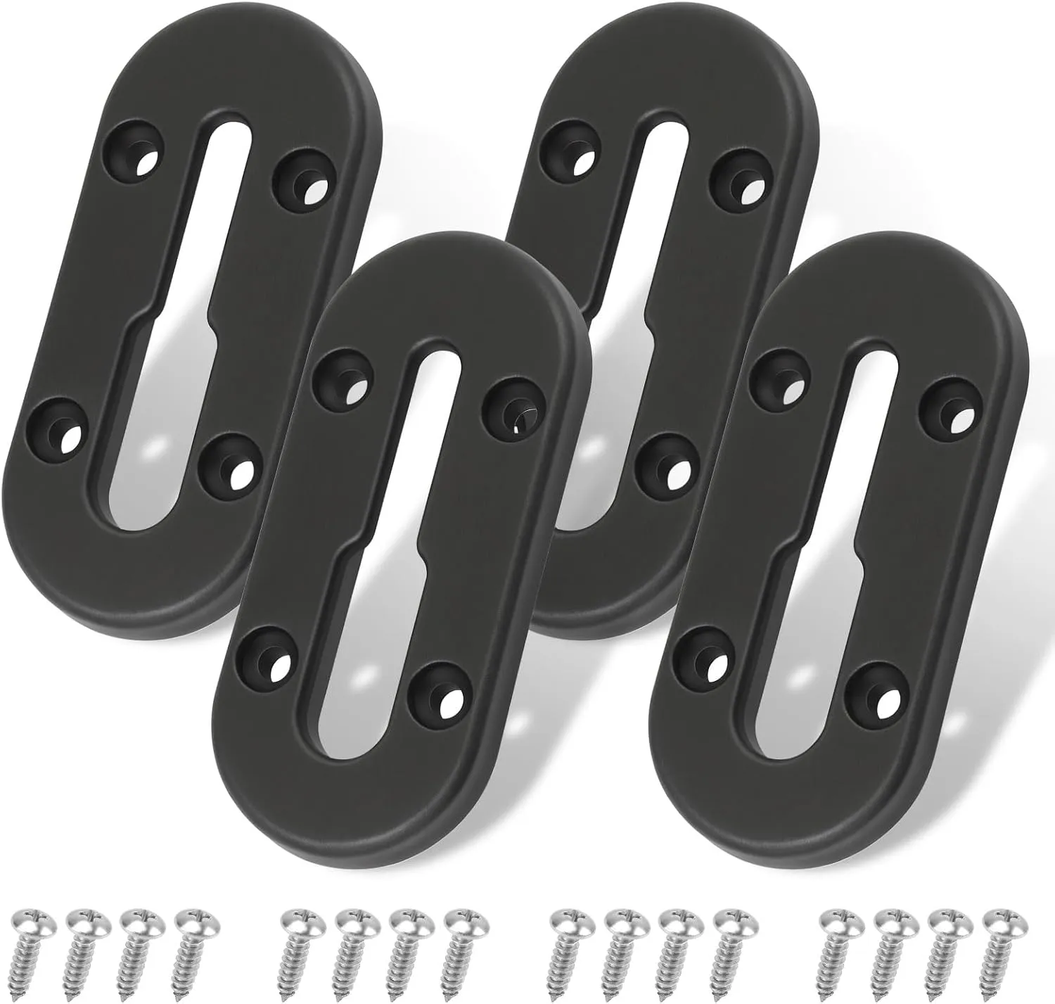 Kayak Track,Kayak Low Profile Track,4Inch Kayak Rail,Kayak Accessories Mount Track,Kayak Gear Track for Fishing Rod Holder,Kayak Rail Track for Paddle Holders,Fish Fider,Cup Holder,Anchor Cleats,4Pcs