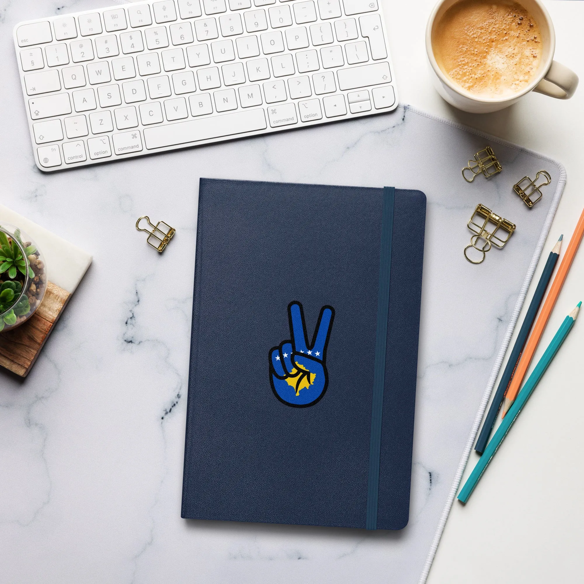 Kosovar Peace Flag Hardcover Notebook
