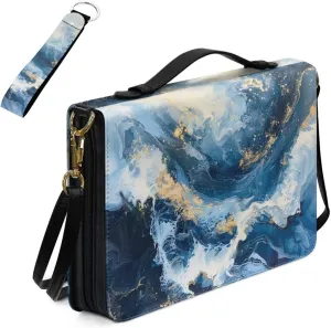 Kuiaobaty Bible Covers for Women Men Church Bag with Keychain Bible Case with Shoulder Strap Size M-2XL