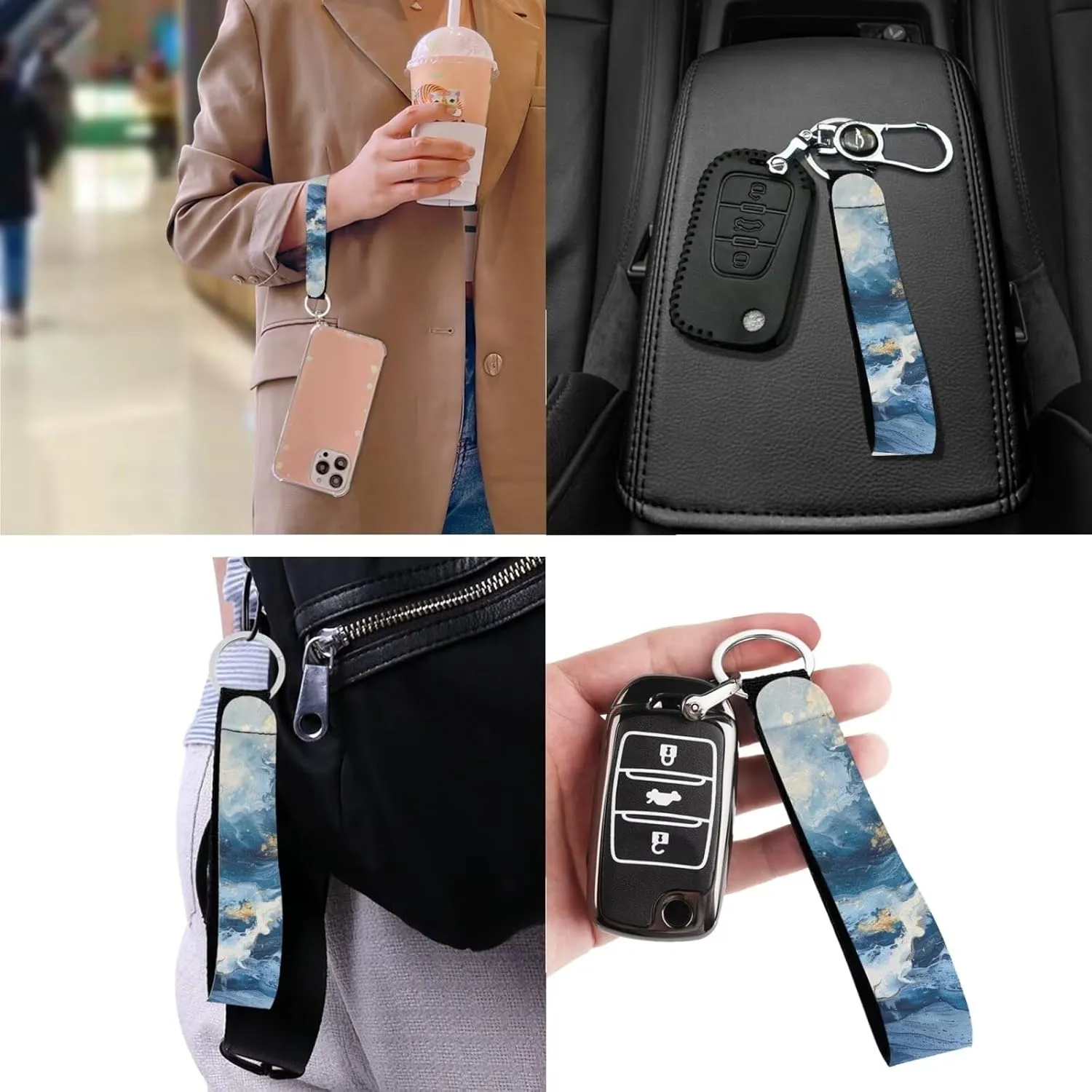 Kuiaobaty Bible Covers for Women Men Church Bag with Keychain Bible Case with Shoulder Strap Size M-2XL