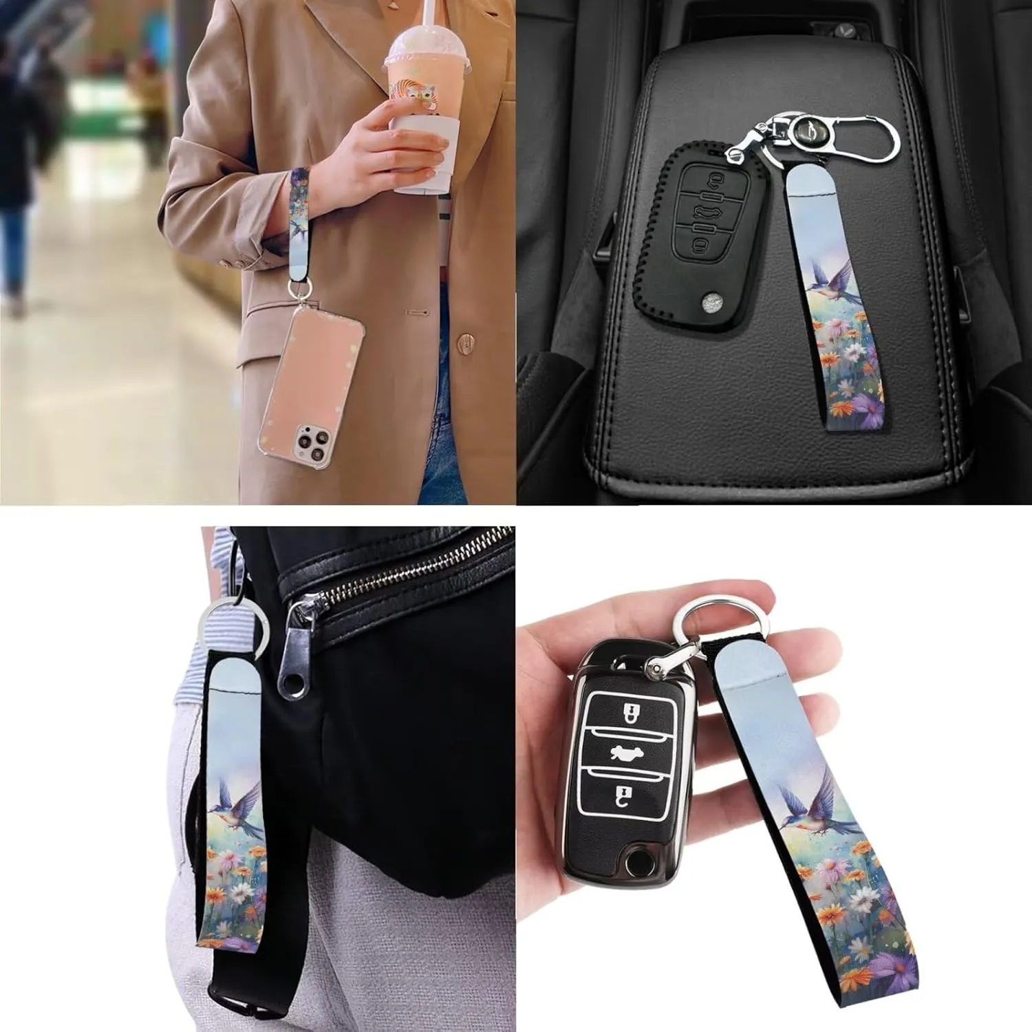 Kuiaobaty Bible Covers for Women Men Church Bag with Keychain Bible Case with Shoulder Strap Size M-2XL