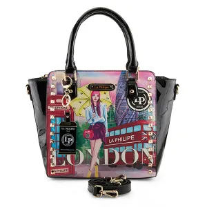 La Philipe Umbrella In London Handbag Satchel Pu Leather Lp1022 11