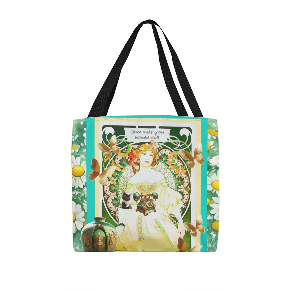 Lady in Waiting for Him to Call Classic Tote Bag