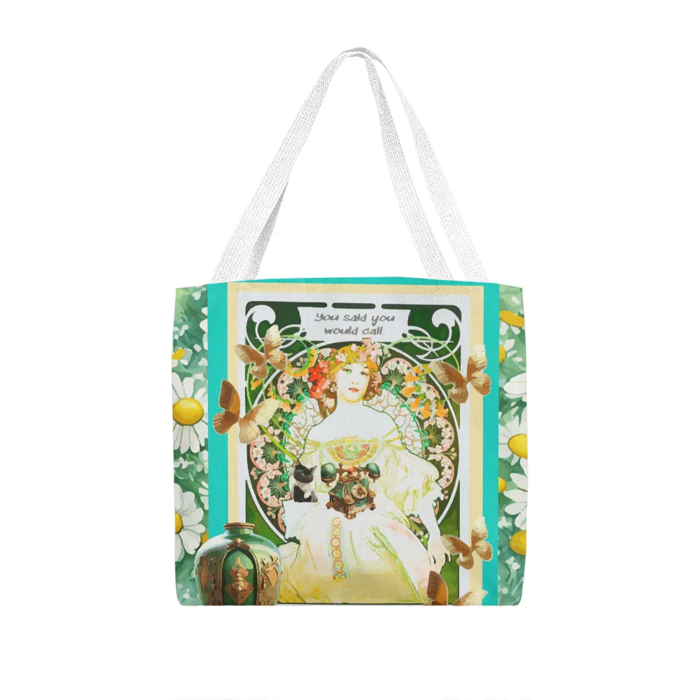 Lady in Waiting for Him to Call Classic Tote Bag