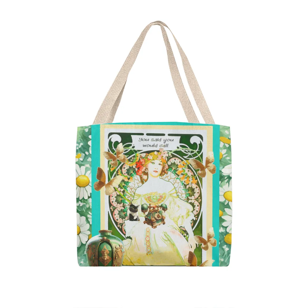 Lady in Waiting for Him to Call Classic Tote Bag