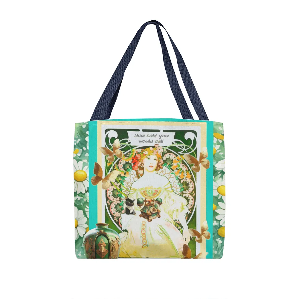 Lady in Waiting for Him to Call Classic Tote Bag