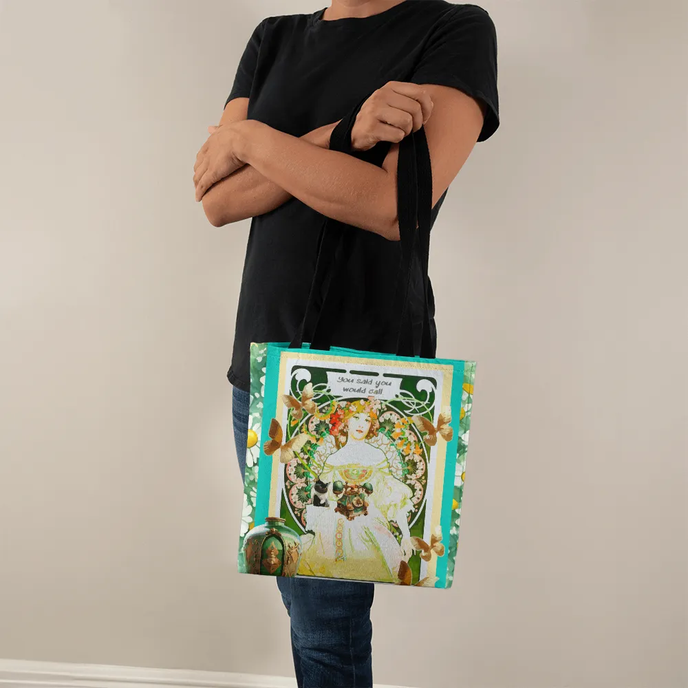 Lady in Waiting for Him to Call Classic Tote Bag