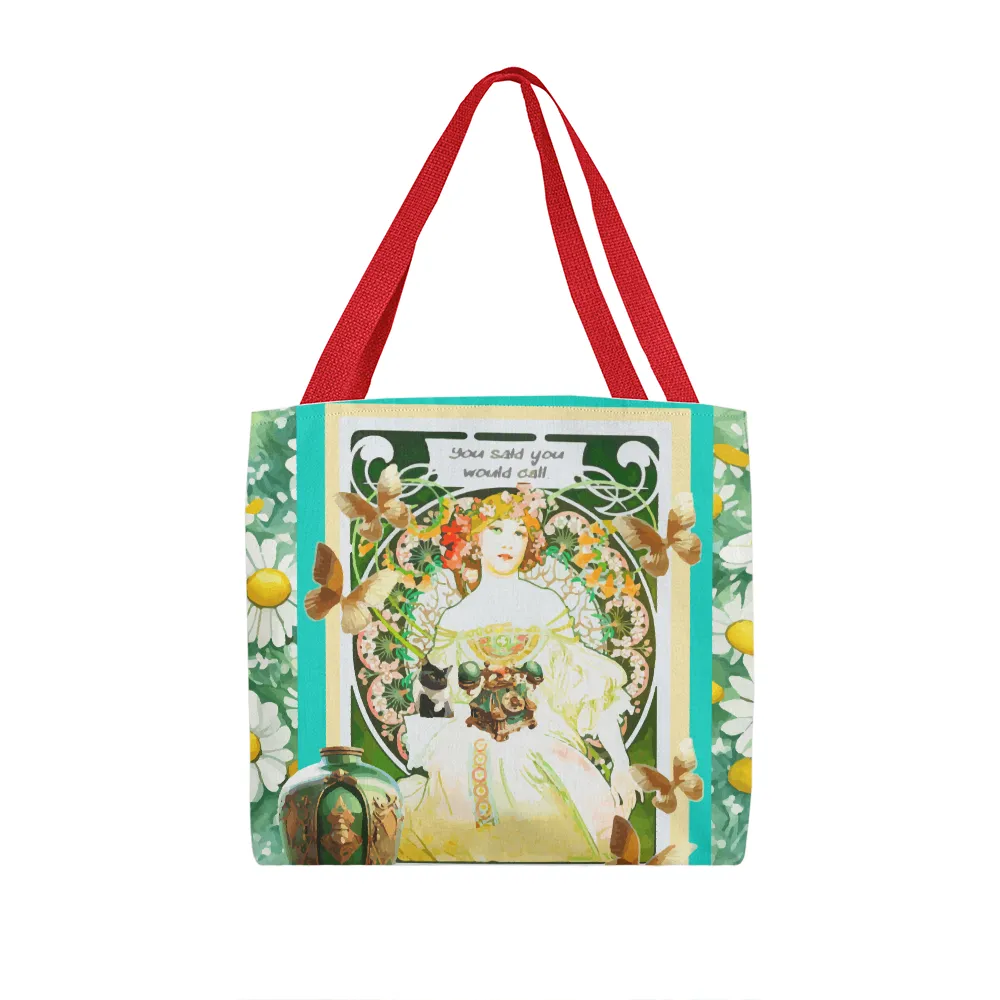 Lady in Waiting for Him to Call Classic Tote Bag