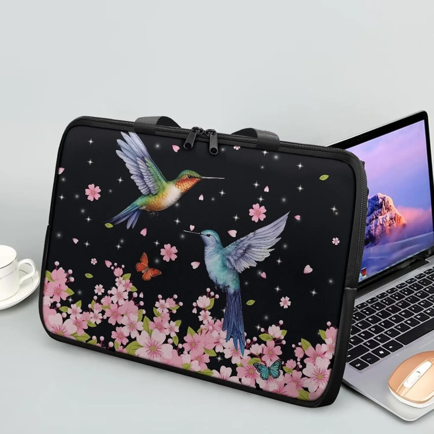 Laptop Bag Case Womens Mens Leather Briefcase with Handle Casual Computer Carrying Bag Cover 10 Inch- 17 Inch