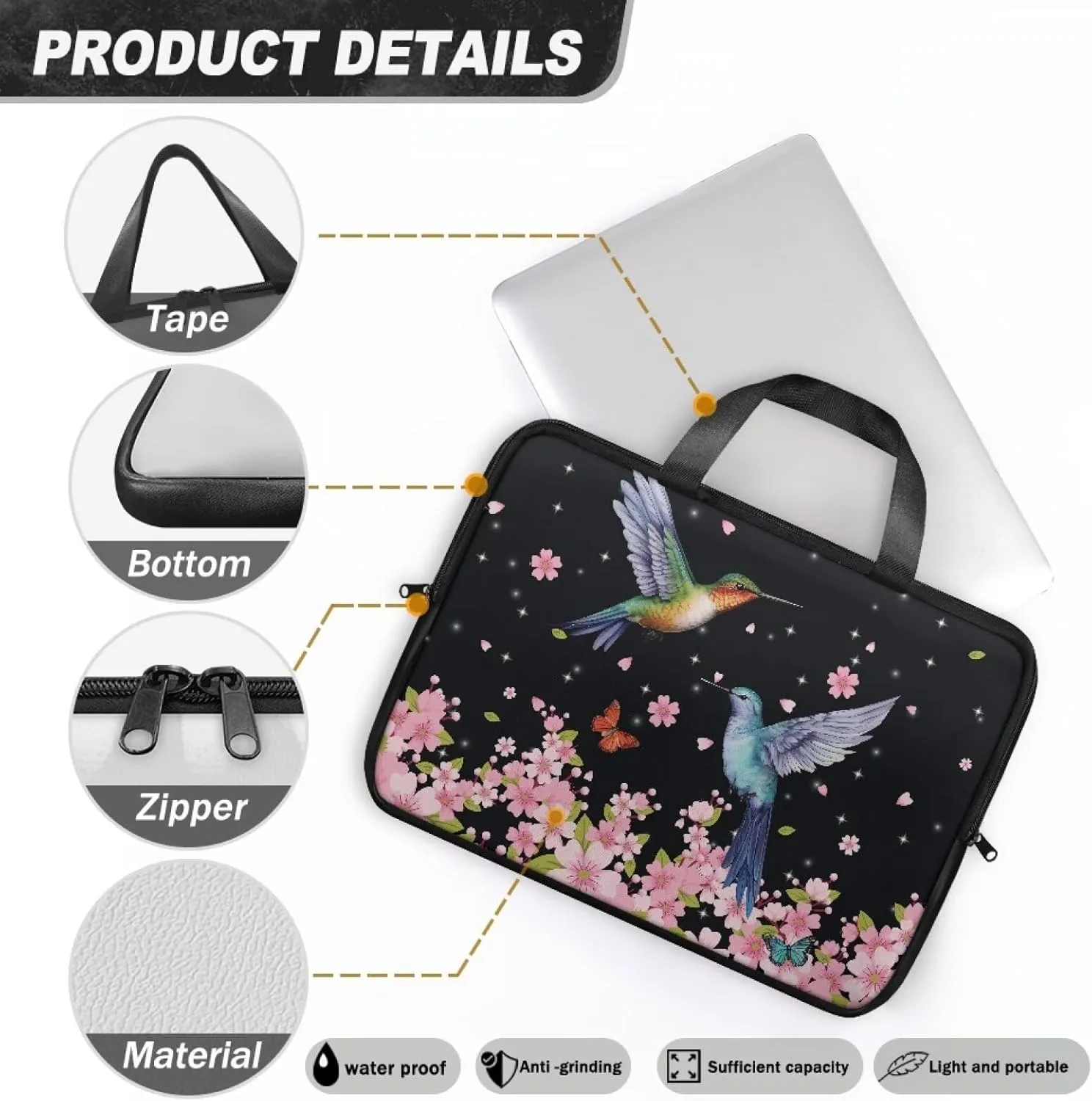 Laptop Bag Case Womens Mens Leather Briefcase with Handle Casual Computer Carrying Bag Cover 10 Inch- 17 Inch
