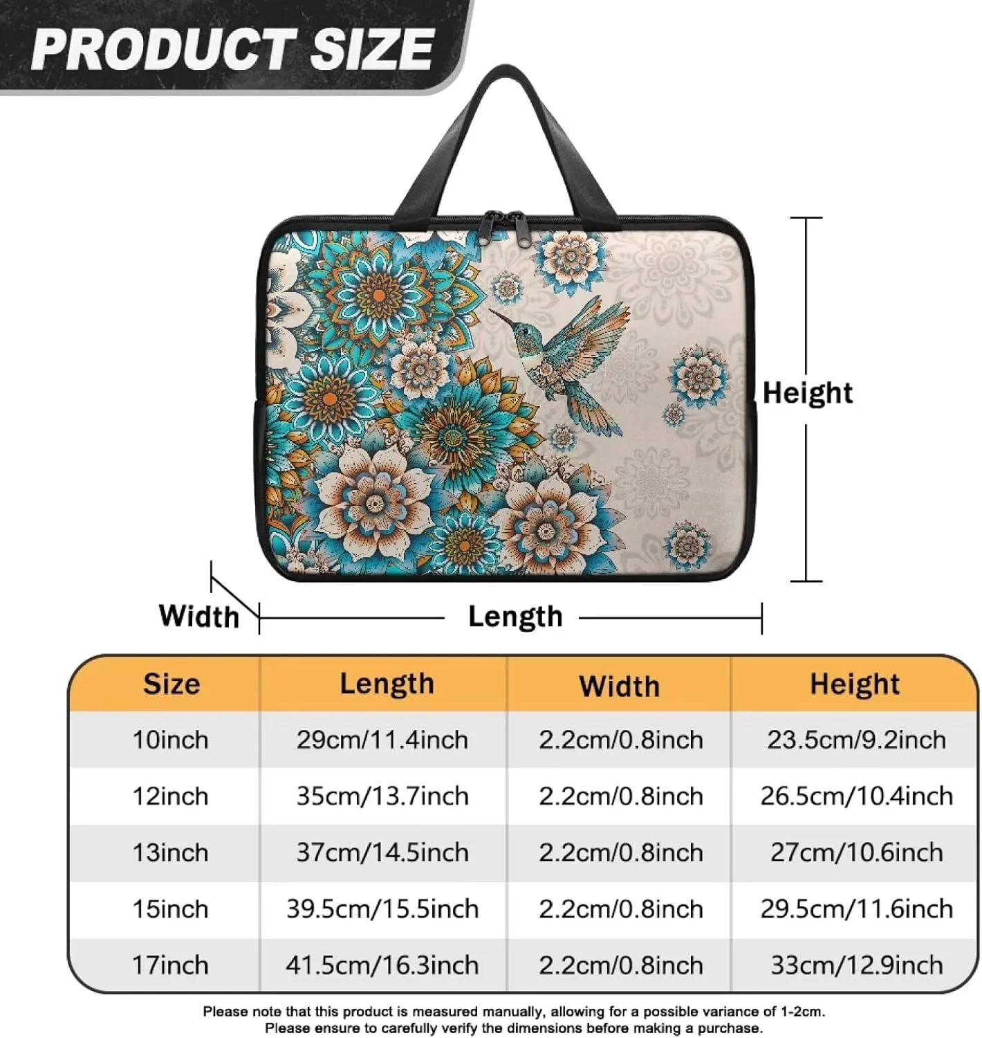 Laptop Bag Case Womens Mens Leather Laptop Sleeve Zipper Shockproof Computer Carrying Bag 10 Inch- 17 Inch
