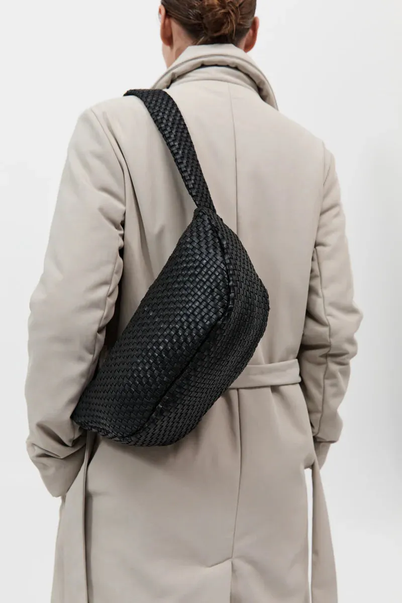 Lattice Weave Crescent Bag