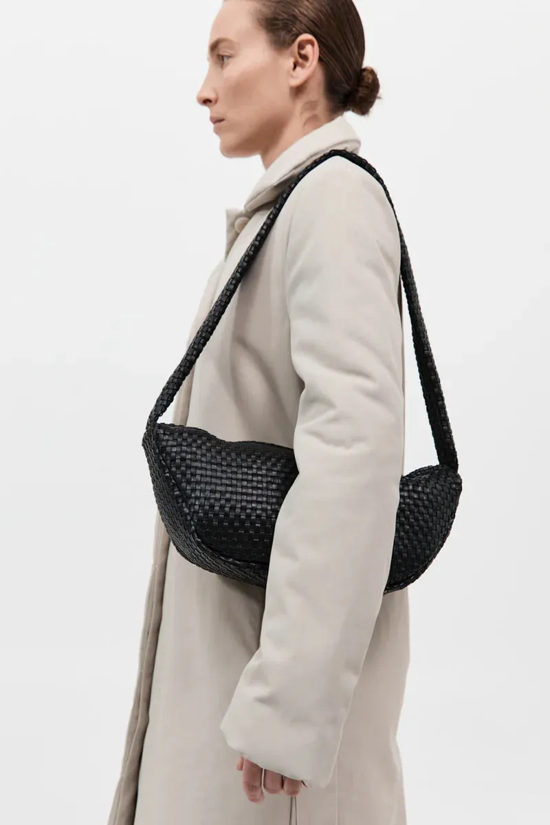 Lattice Weave Crescent Bag