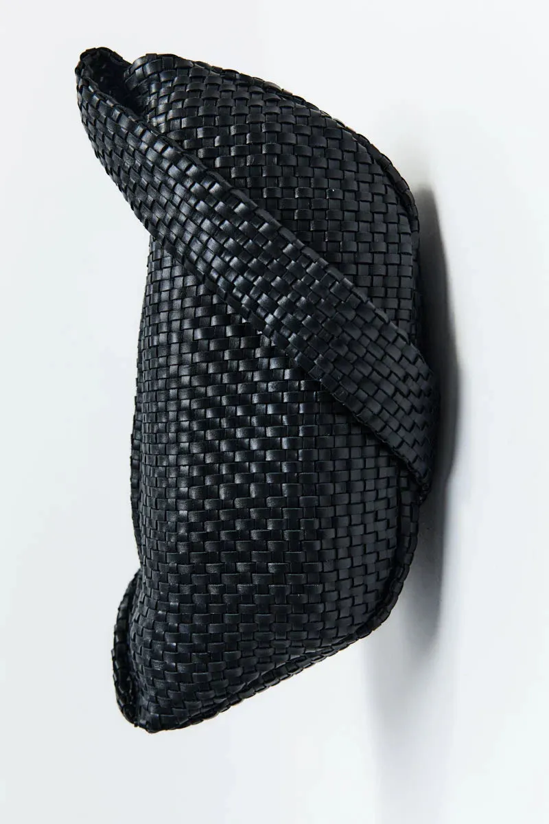 Lattice Weave Crescent Bag