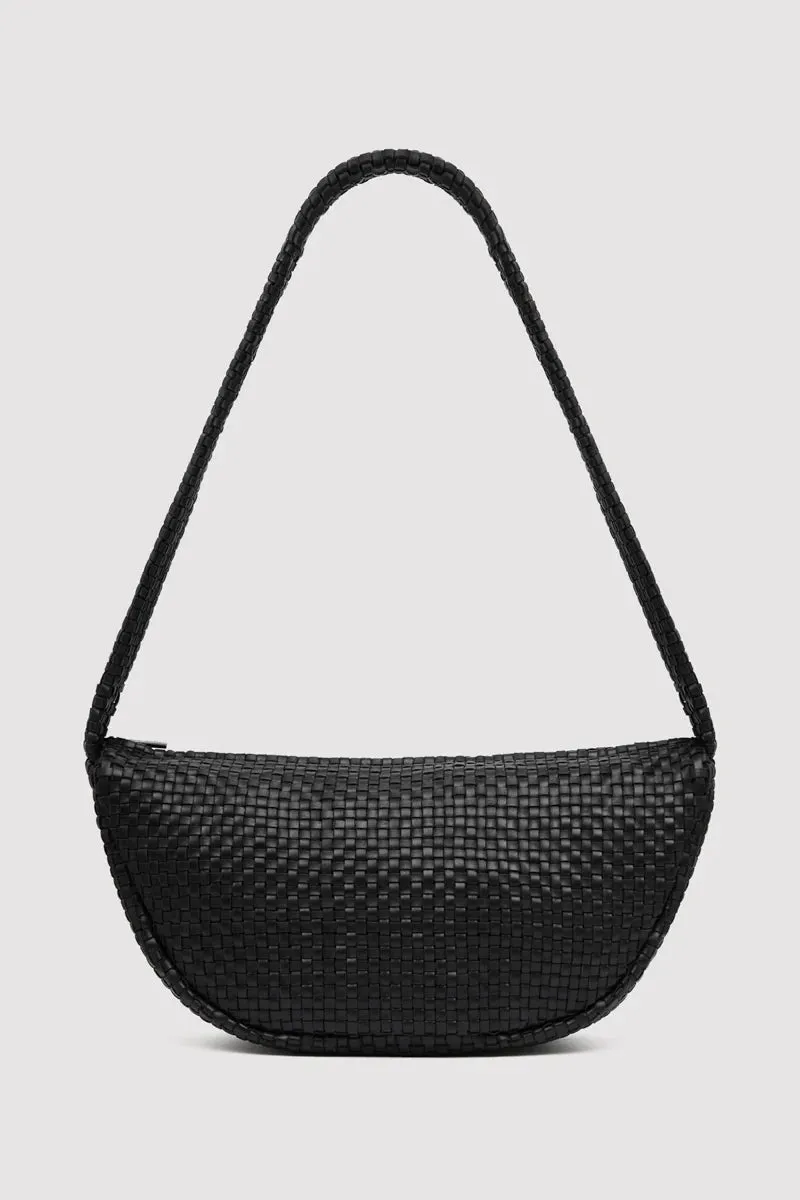 Lattice Weave Crescent Bag