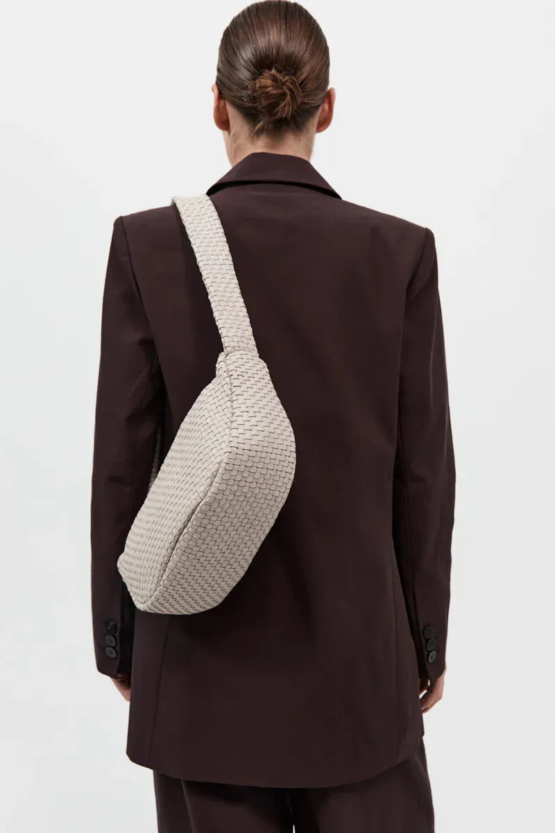 Lattice Weave Crescent Bag