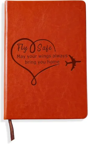 LBWCER Pilot Gift Fly Safe Lined Journal Notebook Pilot Gifts School Business Work Travel Writing Lined Journal Notebook Long Distance Traveler Gift (Fly)