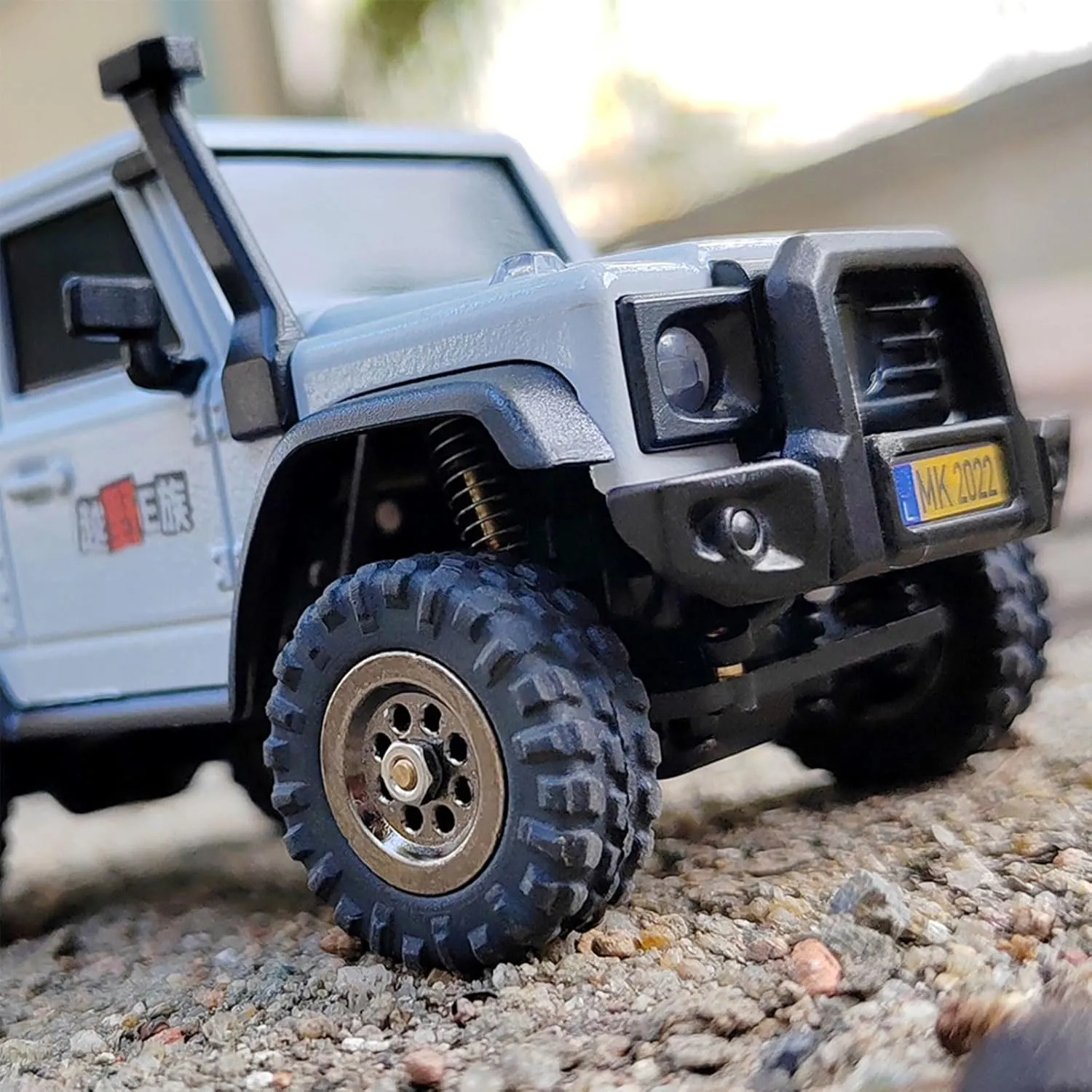 LDARC 1:43 Scale Mini RC Crawler RTR RC Rock Truck 4x4 2.4GHZ Hobby Grade Remote Control Car Model Vehicle RC Buggy, Comes with a DIY Replaceable Body Shell(Desert Yellow)