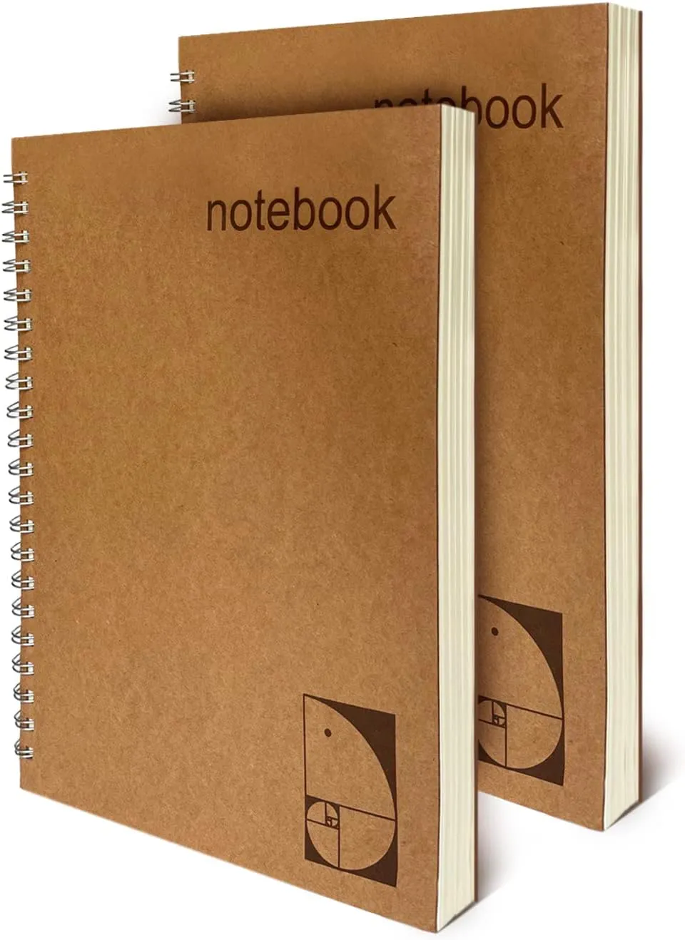 le vent 2 pack Grid Paper Large Spiral Notebook 8.5 x 11 with 100gsm Thick Paper - Square Graph Quad Ruled Notebooks for Math, Science, Engineering - 200 Pages of Lay Flat, Ink Proof Paper - A4