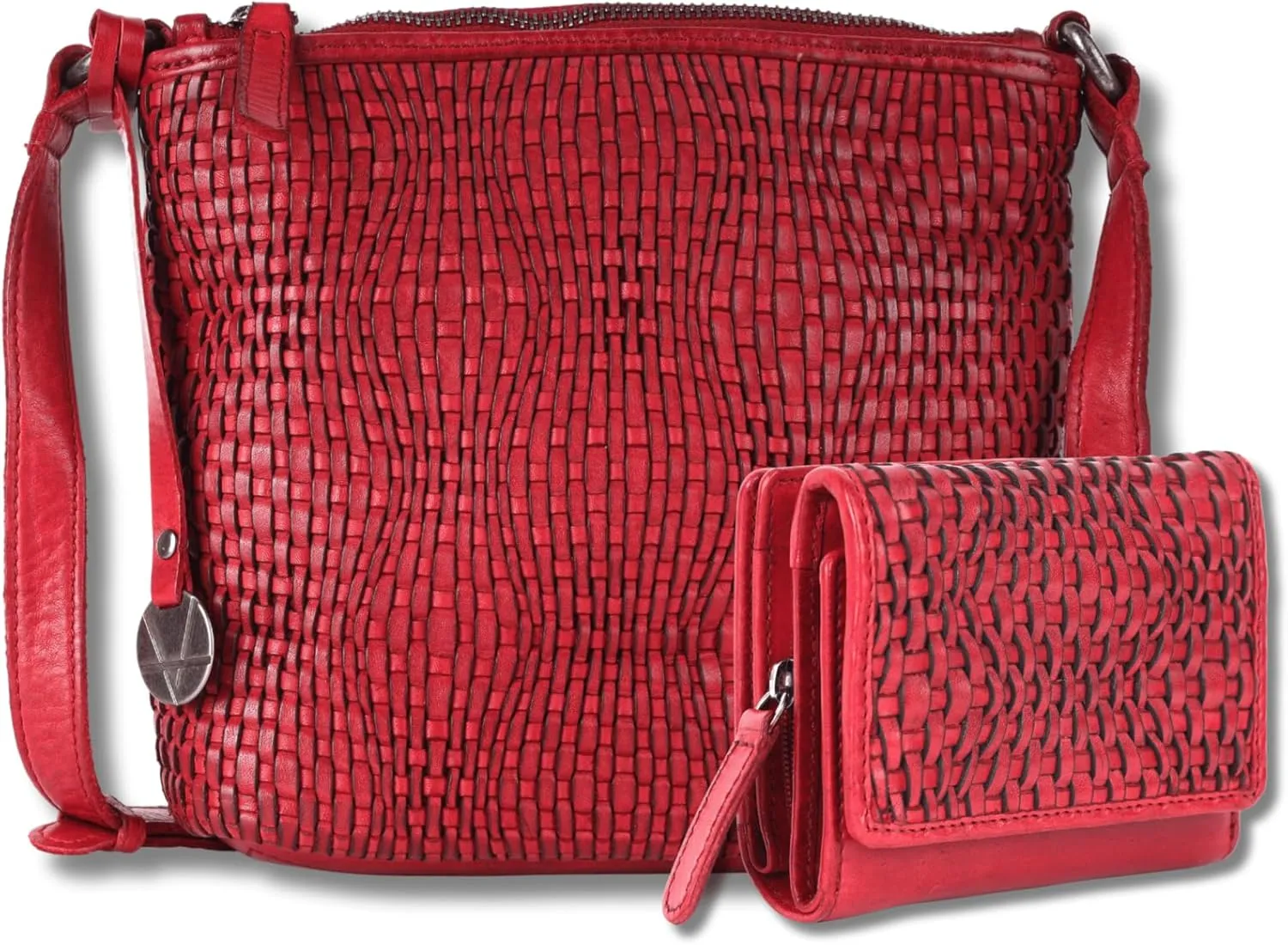 Leather Crossbody bag & Wallets for Women, Small Wallet for Ladies Zipper Coin Purse