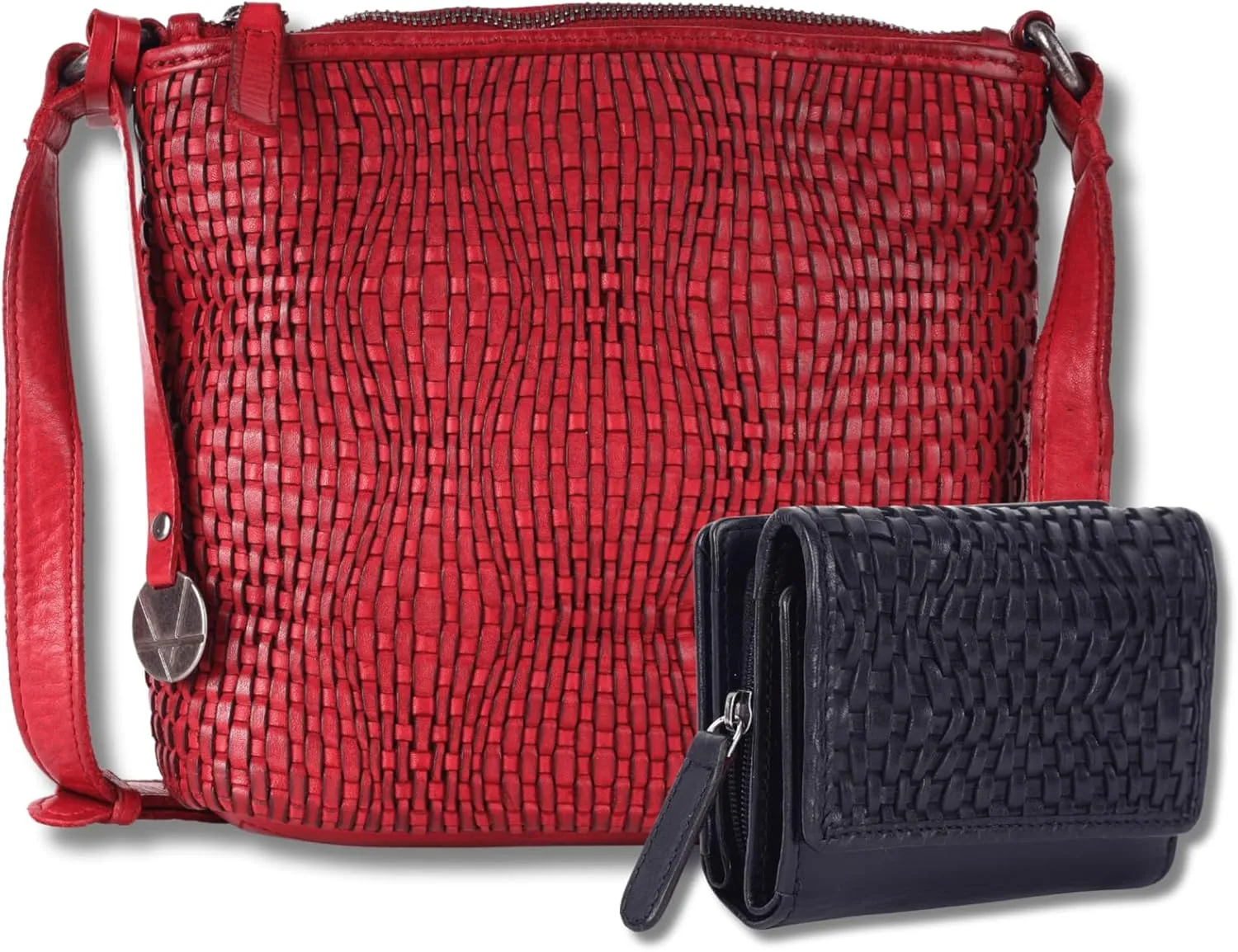 Leather Crossbody bag & Wallets for Women, Small Wallet for Ladies Zipper Coin Purse