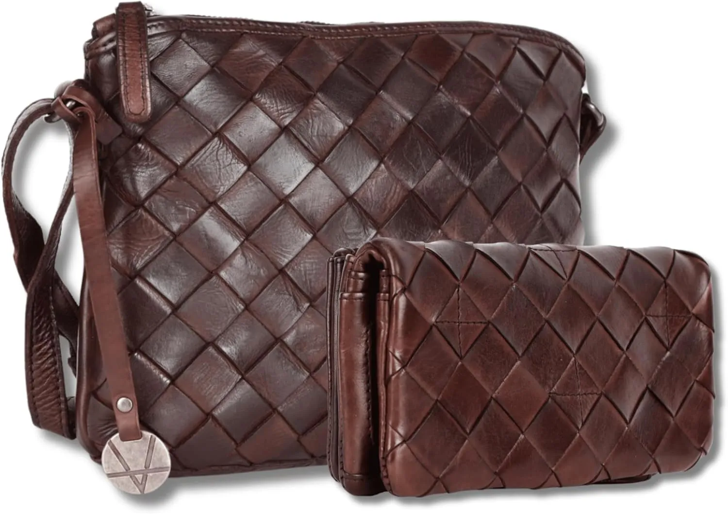 Leather Crossbody bag & Wallets for Women, Wallet for Ladies Zipper Coin Purse