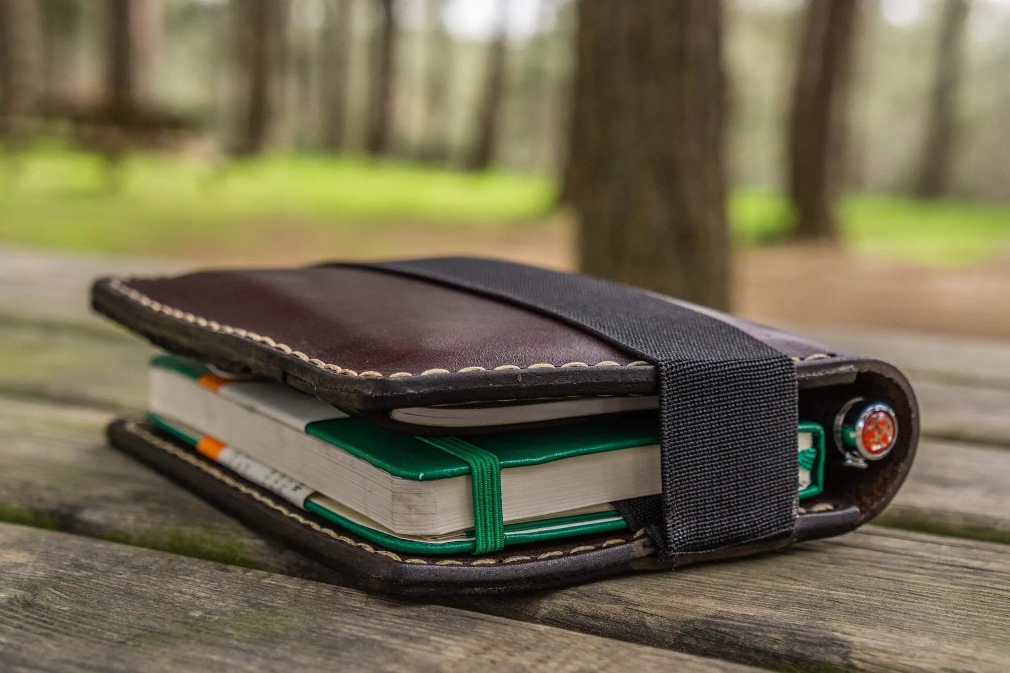 Leather Hobonichi Techo (A6) Planner Cover - Dark Brown
