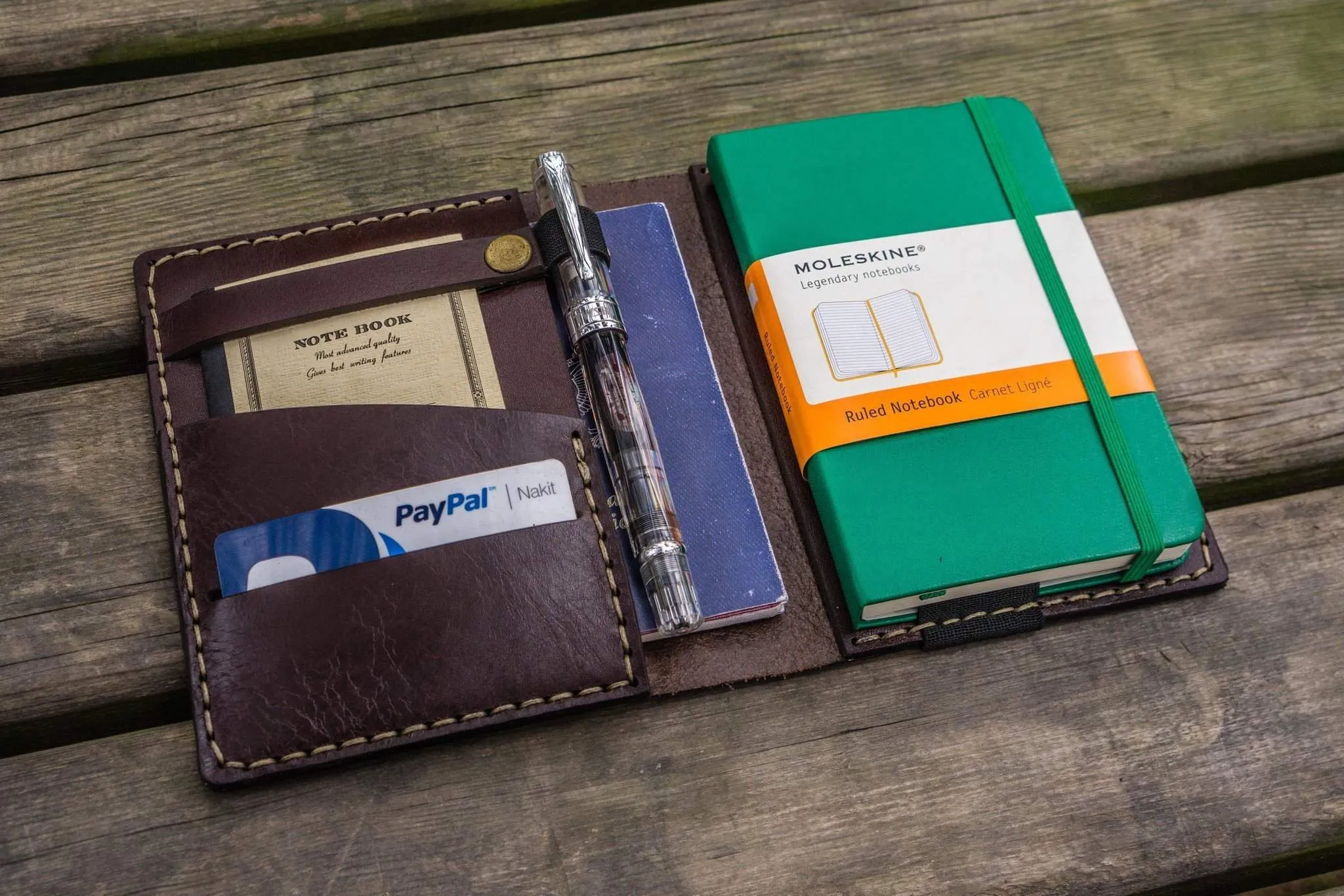 Leather Hobonichi Techo (A6) Planner Cover - Dark Brown
