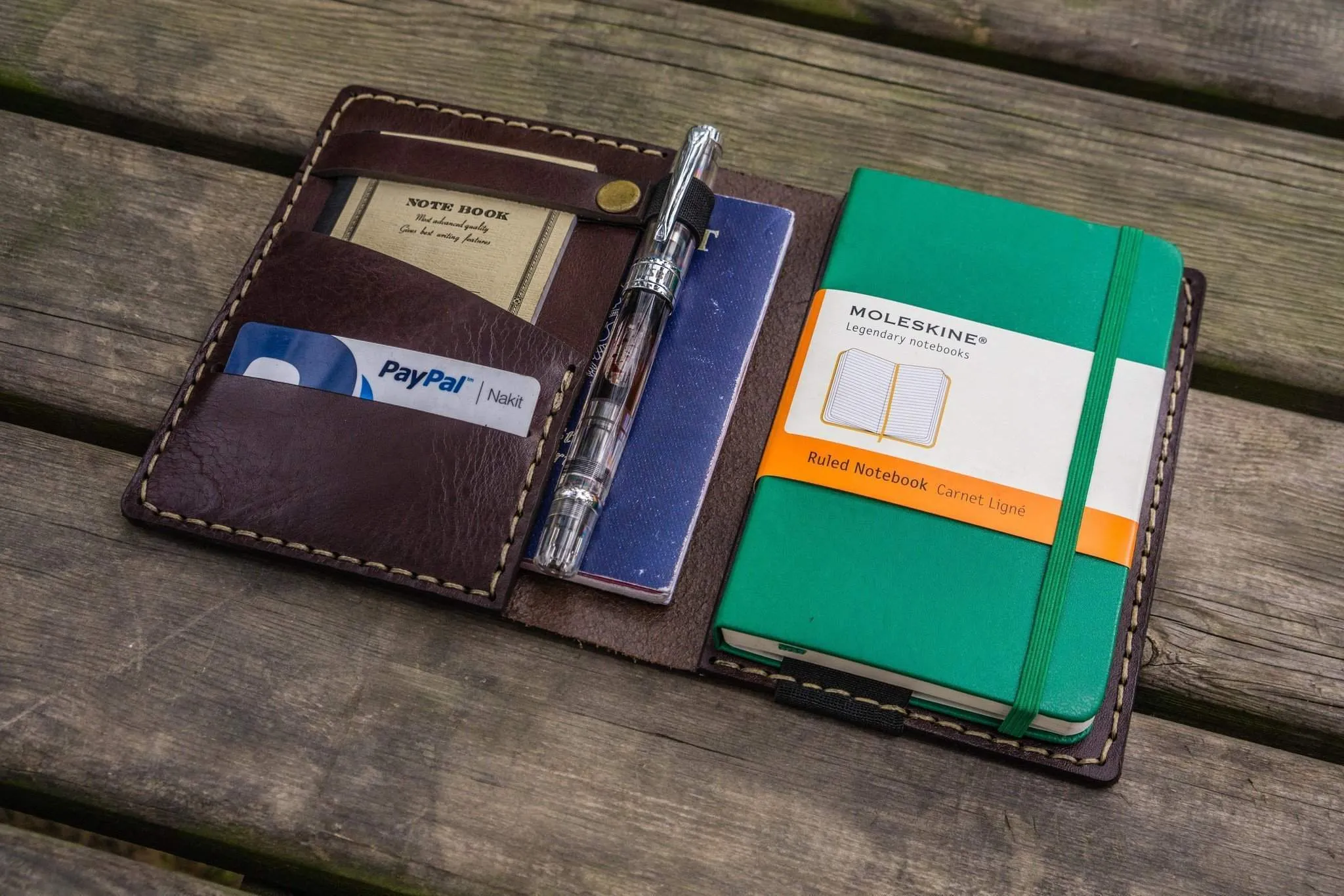 Leather Hobonichi Techo (A6) Planner Cover - Dark Brown
