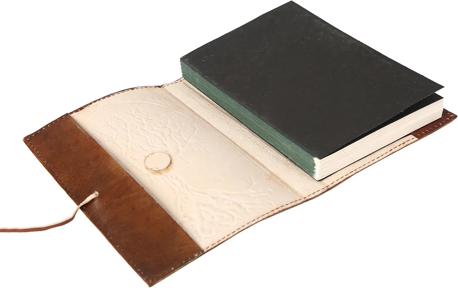 Leather Journal in Brown 8x6 Refillable Lined Paper Tree of Life Handmade writing Notebook Diary Leather Bound Daily Notepad for women and men Writing pad for Artist Sketch